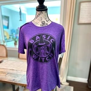 🧙‍♀️NWOT - BASIC WITCH TEE SHIRT- COLOR: PURPLE 💜 SIZE: M 🧙